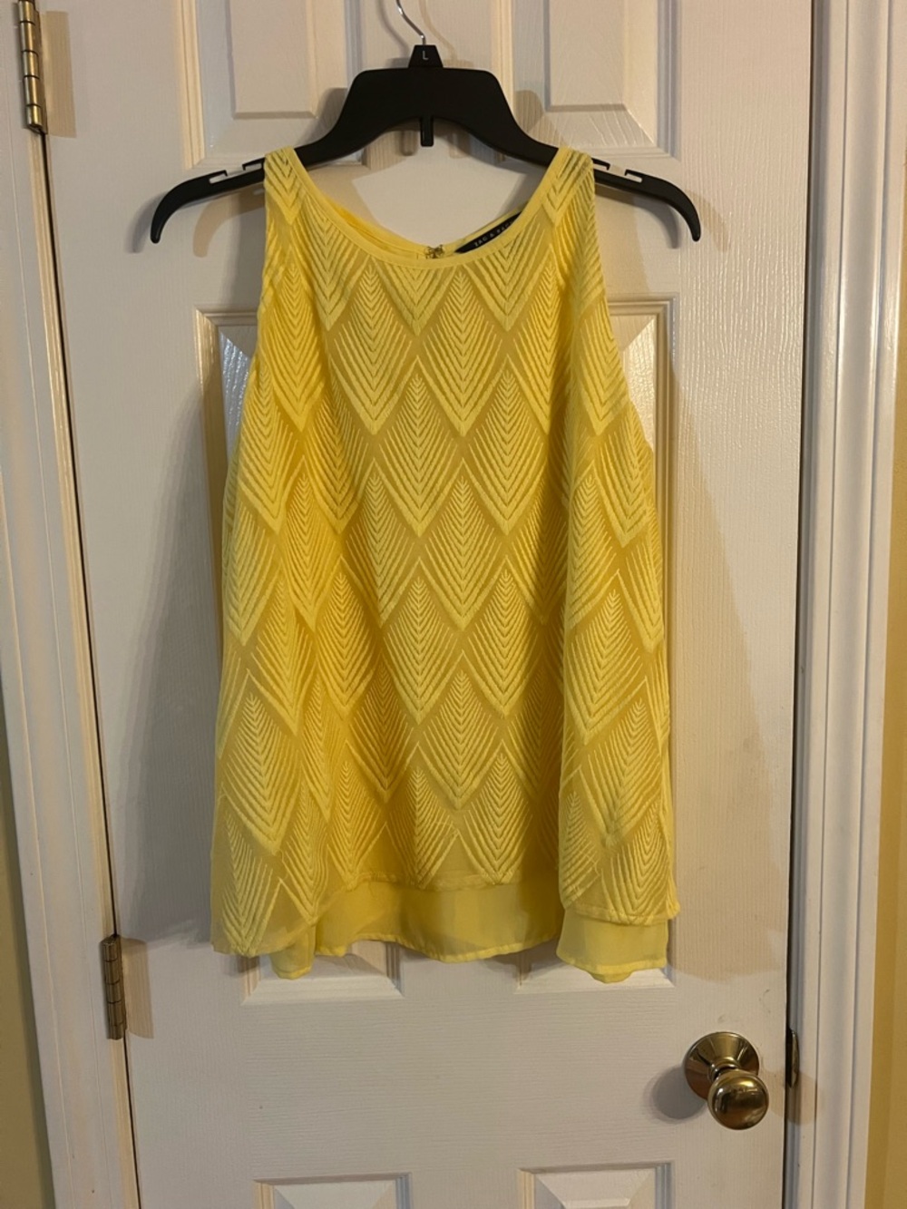 Zac & Rachel Bright Yellow Chevron Tank Top
